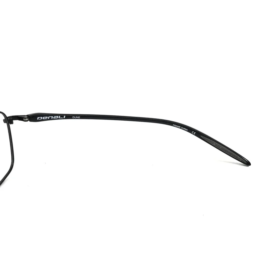 Denali Eyeglasses Frames DUNE BLACK Rectangular Pilot Wire Rim 57-17-140